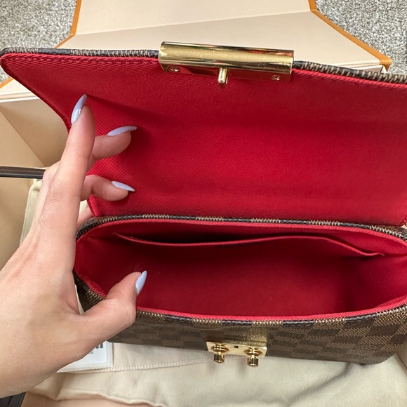 Louis Vuitton Brown Damier Ebene Top-Handle Satchel with Gold Hardware - Picture 2 of 4